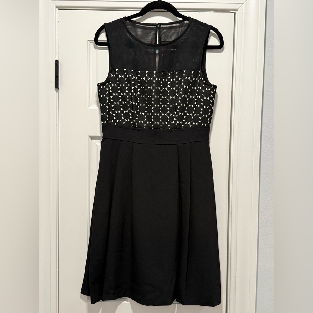 Julia Jordan Black Dot Dress - Size 8 - NWOT